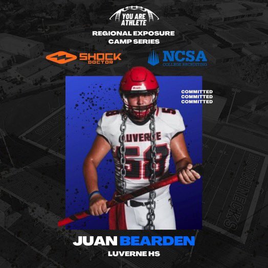 JuanBearden's tweet photo. Bless to receive an invitation to the @youareathlete camp and thanks for your help with it @ShockDoctor !! @Josh_Bearden49 @TrineThunderFB @FBWarriorsECC @Kbomb48 @BSCFootball @ColtArthur https://t.co/VHHhPsMM5G