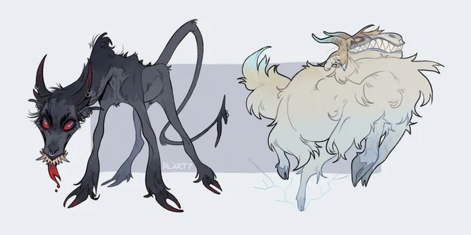 (time for absurd questions)#tavqotd if your tav/durge was transformed into a sheep with a polymorph spell, what would they really look like?oh no something went wrong... Marrow and Diamant don't look harmless gods save us allhungry durge sheep  (or goblin goats??) 