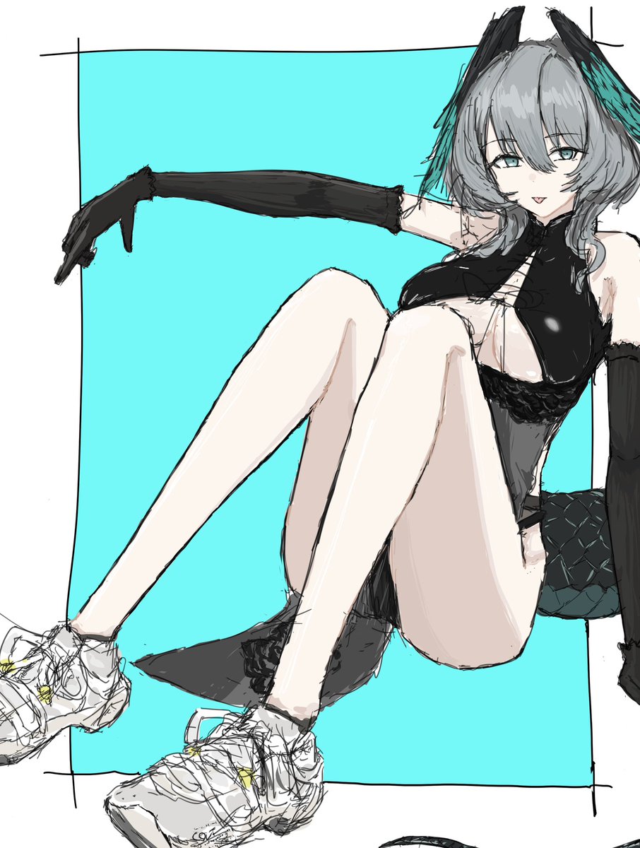 ホルハイヤ(アークナイツ) 「描くと約束したホルハイヤ(チャイナベビードール?)です 」|［ ［］| ˍ ‾|‾のイラスト