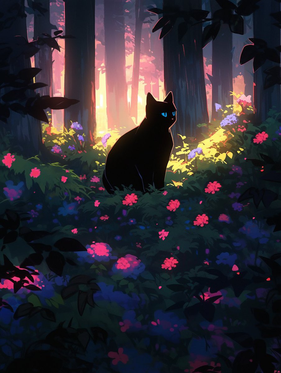 Imaginary__Cat's tweet photo. Meow little black cat 🐾 https://t.co/AxVfTujpmM