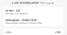 betswithflav's tweet photo. 2-WAY PARLAY | EPL 🏴⚽️
Picks:
◼️Liverpool ML
◼️Manchester United vs Aston Villa | under 3.5
#epl #soccerbets #flavbets #GamblingX #GamblingTwitter https://t.co/PSrdnugfLG