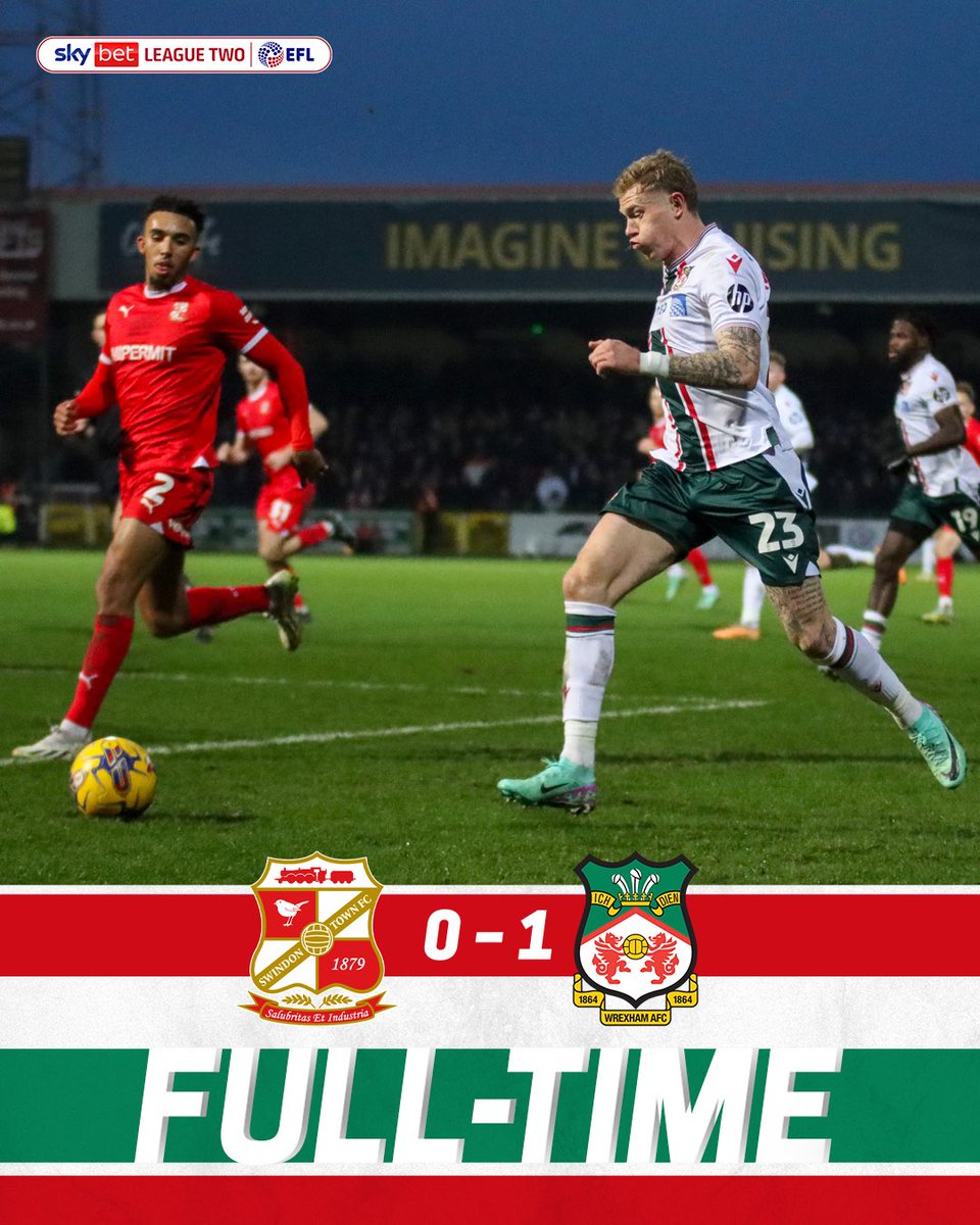 FULL TIME | Swindon Town 0-1 Wrexham AFC 🔘 A massive three points on Boxing Day! 🔴⚪️ #WxmAFC