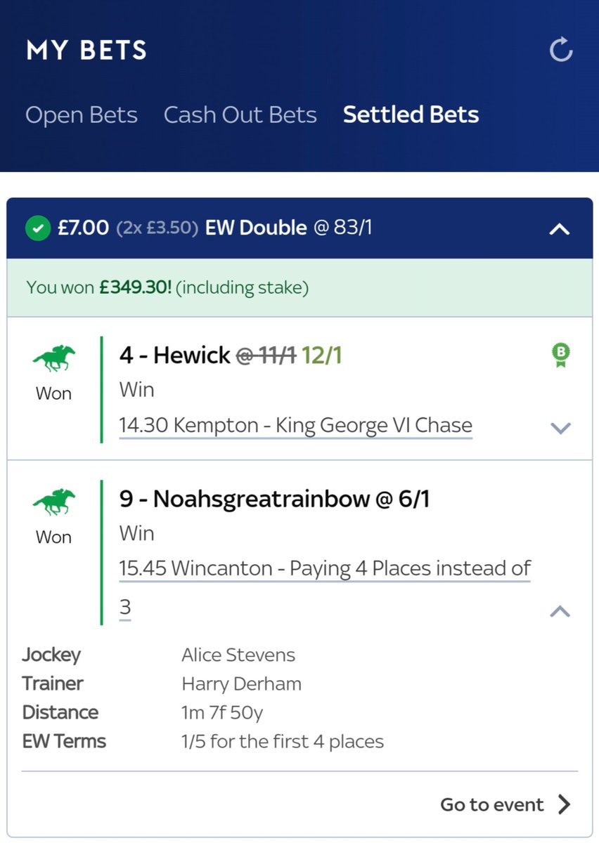 Tom_Dunkerley's tweet photo. @equinties Cheers! Nice newsletter double to pay for the boxing day Guinness! 👍👍 https://t.co/DVg1znTA40