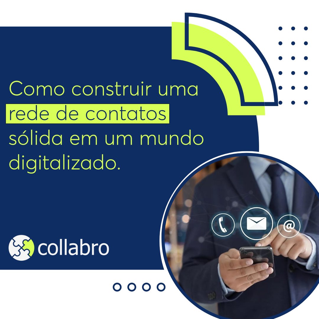 _Collabro's tweet image. Dicas sobre como construir uma rede de contatos para implementar em um mundo digital.

1) Estabeleça presença digital
2) Seja ativo em redes de mídia social
3) Compartilhe suas qualificações sob demanda
4) Prepare-se para reuniões remotas

#Collabro #Networking #MundoDigital