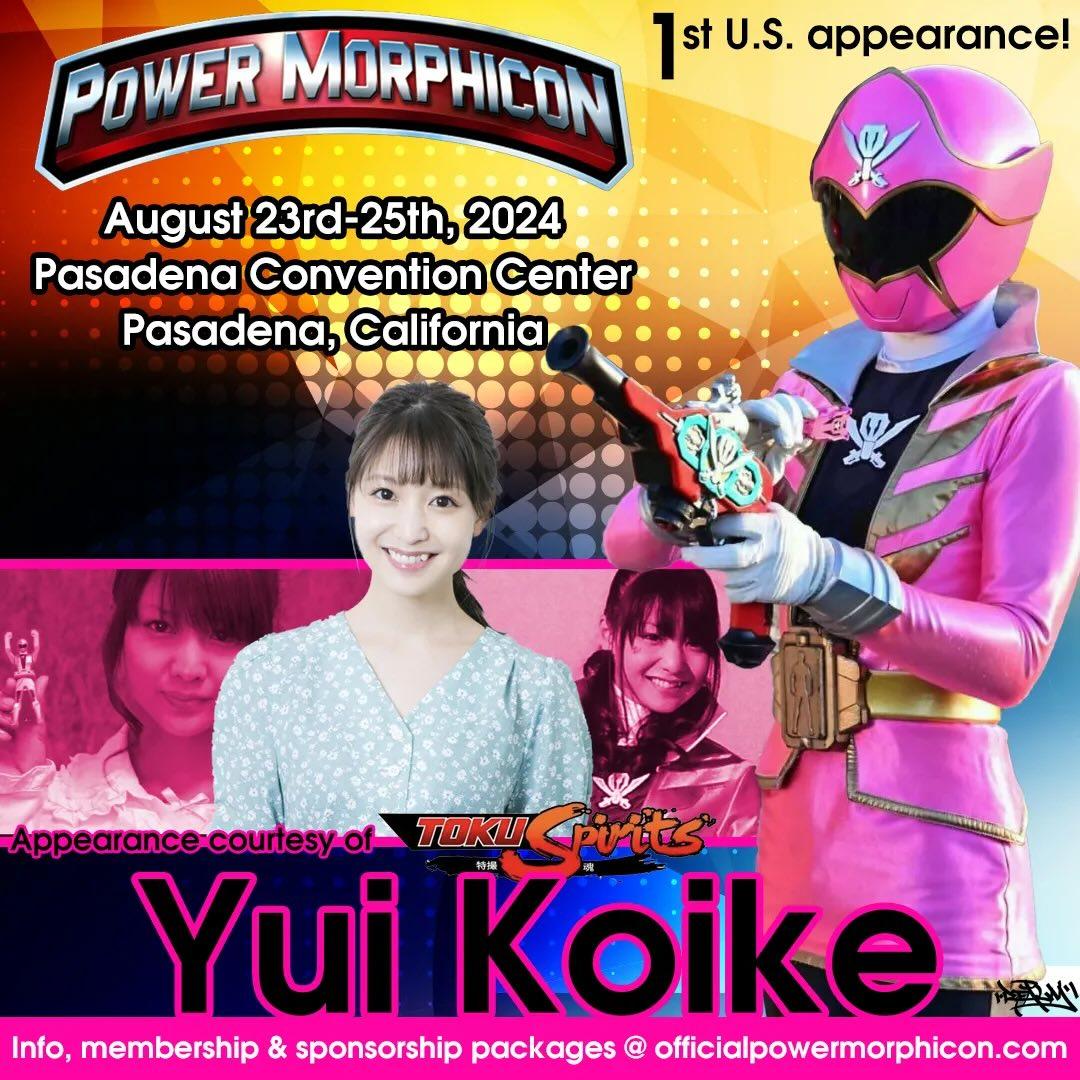 She fights as a symbol and a pirate for Planet Famille! 👑🏴‍☠️ We are proud to announce the first ever US appearance of Yui Koike at #PowerMorphicon 2024! We hope you'll help make her time here a fun one; worthy of a Princess. 💖