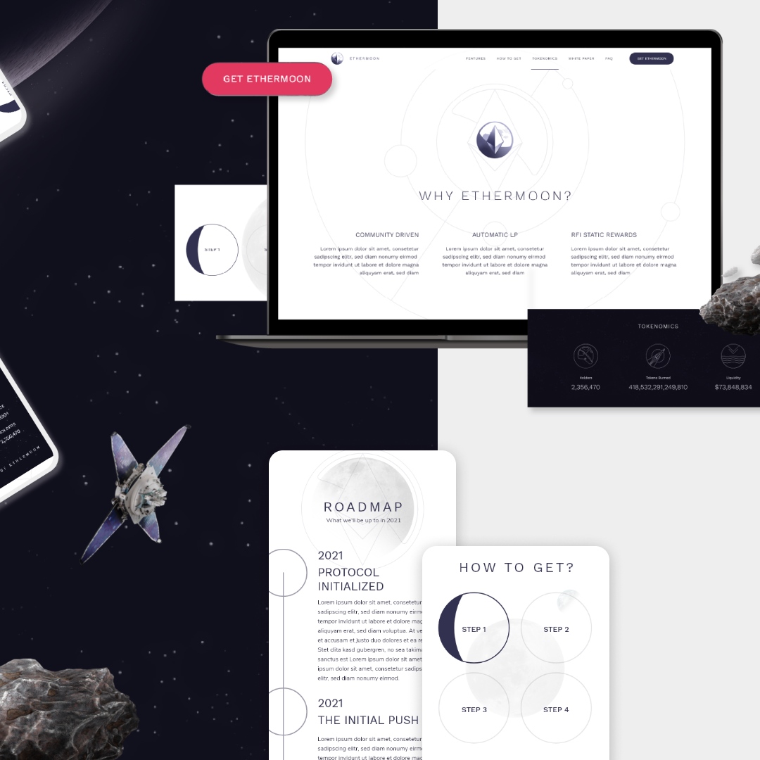 Cr3ativeGrowth's tweet photo. Simplicity meets sophistication in the digital world of cryptocurrency. 

In the designing process, we made sure clean lines, intuitive navigation, and a modern aesthetic blended to provide a user-friendly experience that matched the #Ethermoon innovation.

#Crypto #Design https://t.co/iEli7avdmS