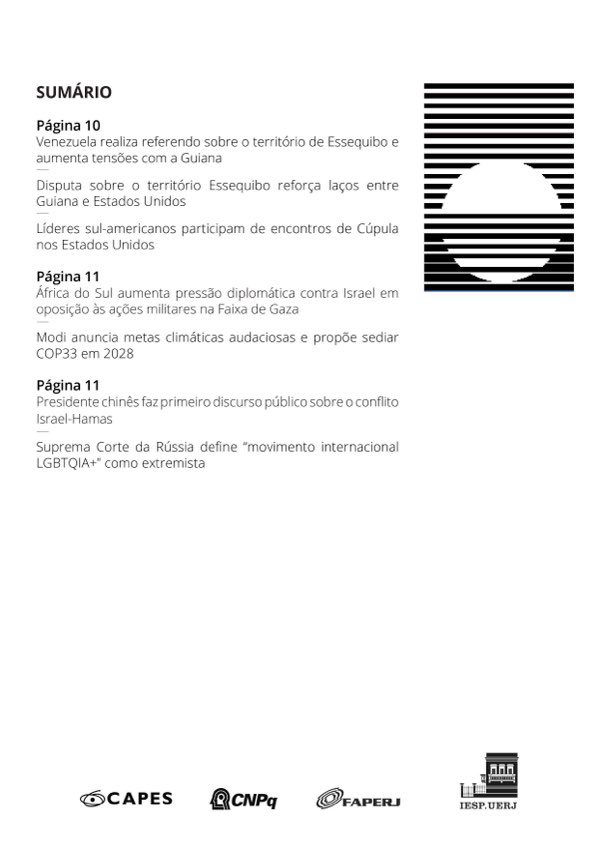 📣 Está disponível a edição de novembro de 2023 do Conjuntura Latitude Sul! Confira 👇