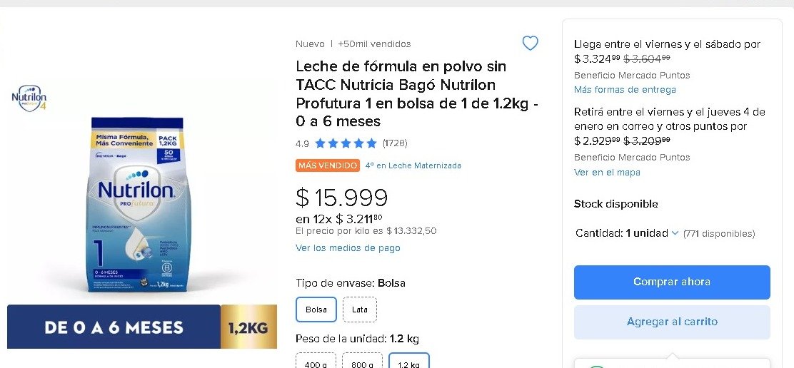 Pato99R's tweet photo. Ayer en Rafaela, falleció una joven electrocutada y quedó su bebe de pocos meses a la espera de leche.

Si tienen idea de alguien que tenga Leche Nutrilon 1 o quiera aportar algo para poder comprarla te lo super agradecemos.

El precio ronda ese valor, se que entre todos se puede llegar a comprar.

Ya ayudando a compartir estas colaborando, gracias.