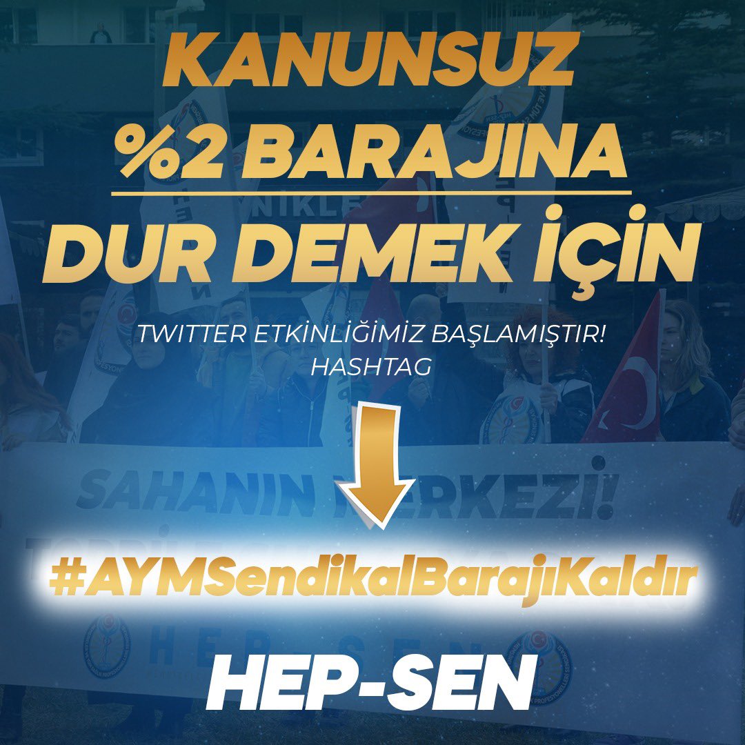hepsen_2020's tweet image. KANUNSUZ %2 BARAJINA DUR DEMEK İÇİN!

#AYMSendikalBarajıKaldır 

Örgütlenme özgürlüğüne yapılan darbe ile sadece ulusal değil, imzalamış olduğumuz uluslararası antlaşmaları da ihlal eden %2 baraj uygulamasına yönelik, bizlerin ve birçok sendikanın iptal başvuruları neticesinde,…