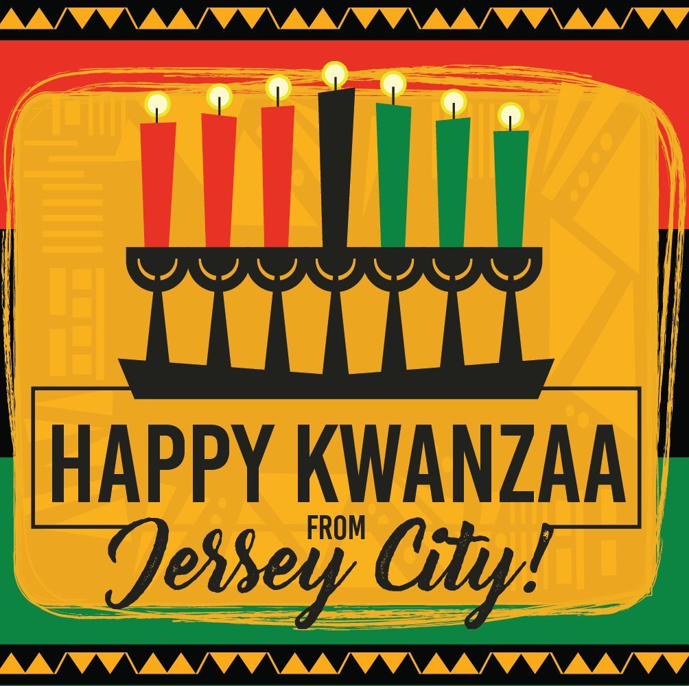 JerseyCity's tweet image. Happy Kwanzaa from Jersey City! Kwanzaa is an annual seven day African-American celebration of family, community, and culture that is held from December 26th to January 1st, culminating in a communal feast called Karamu.

#Kwanzaa #FirstFruits