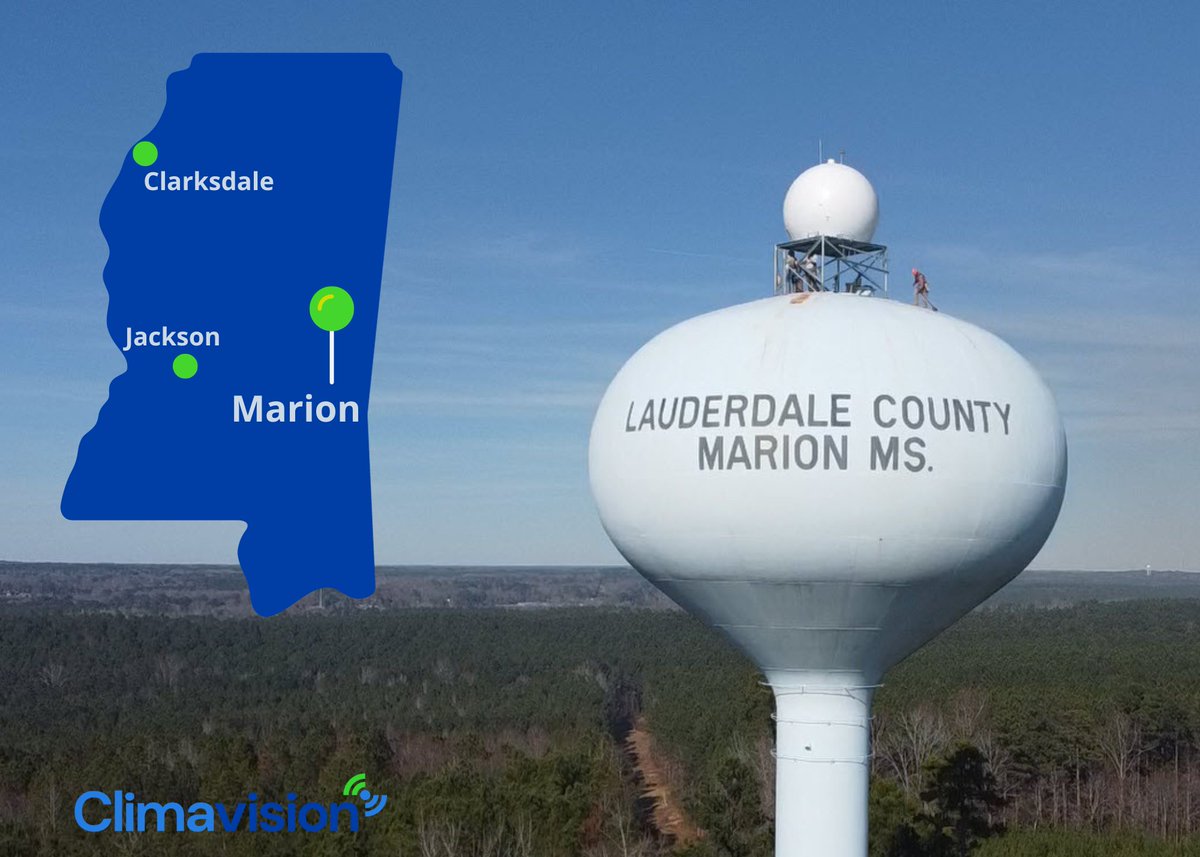 We are wrapping up the year with our latest radar installation in Marion, MS! This newest addition joins the recently installed Clarksdale radar in providing clear coverage for Mississippi.

Read more about what this new radar means for the community: hubs.la/Q02dJ_Tx0
