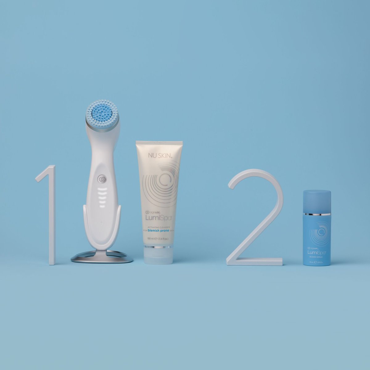 Step 1: Cleanse your face with ageLOC LumiSpa iO and ageLOC LumiSpa Treatment Cleanser
Step 2: Apply a thin layer of ageLOC LumiSpa Blemish Serum to entire face

Follow with your favorite toner and moisturizer. Use twice daily, ☀️ and 🌙.

#ageLOC #LumiSpaiO #BlemishSerum