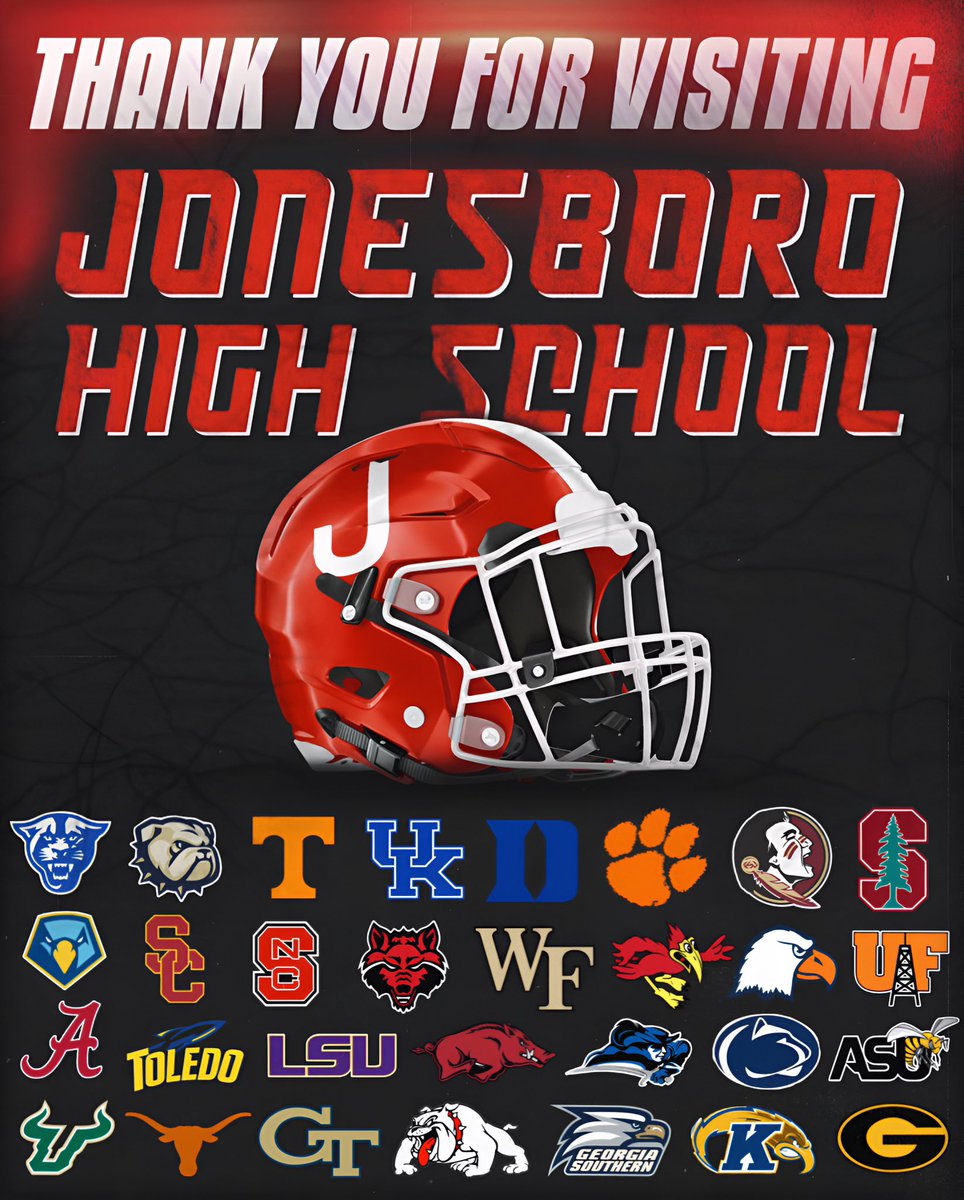 THANK YOU to all the coaches/teams that stopped by Jonesboro High School for the Fall 2023 contact period! #JonesboroU🧬 Edit Credit🎨 : @304Committed Relationships Were Made🤝 Offers Were Given To Players💰 Looking Forward To This Spring✅