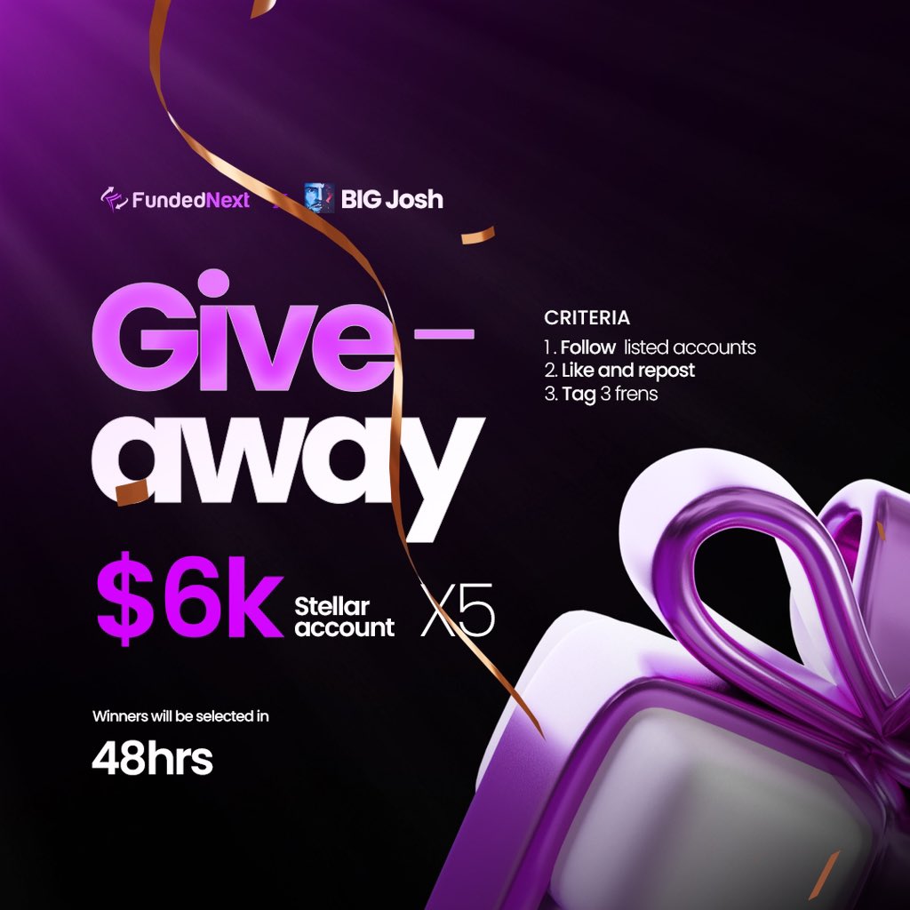 josh__ekwunife's tweet photo. Yooooooooooooo!!!!

My people, 5 X $6k accounts Giveaway all to be given out to lucky persons.

All you need do is:

✨LIKE & REPOST 
✨ Follow @X100Learnground and @josh__ekwunife 
✨JOIN THIS TELEGRAM CHANNEL https://t.co/zS45AIa7I1
✨ DROP SCREENSHOT THAT YOU JOINED THE TELEGRAM CHANNEL
✨Tag 3 of your Trading Buddies to do same

✨Also Follow: @R0UGETRADER @IjewemenFortun2 (actually a bribe) 😂

Result in 4days

Let's go 🚀🚀🚀🚀🚀🚀🚀