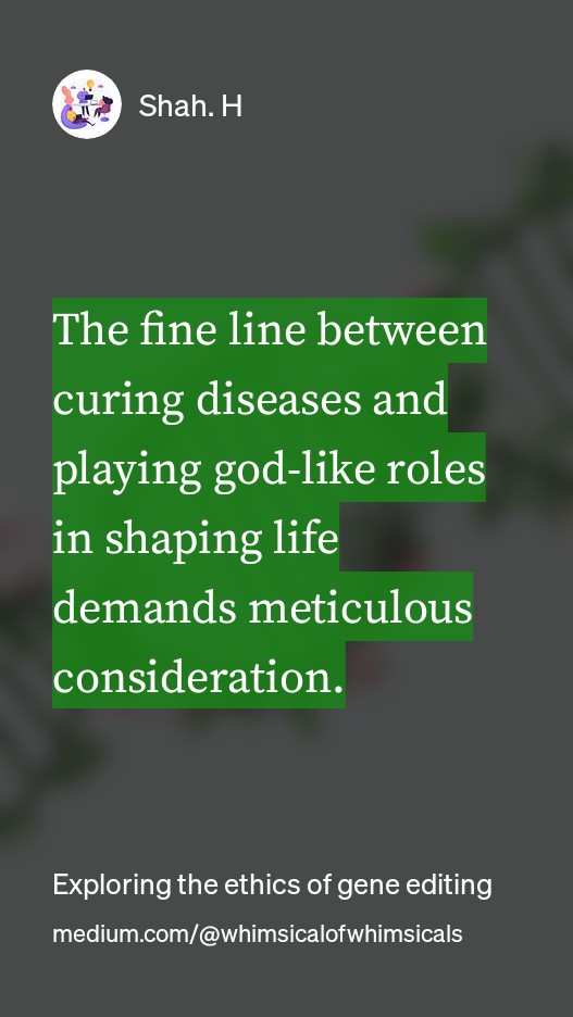 sha_hbh's tweet photo. “The fine line between curing diseases and playing god-like roles in shaping life demands meticulous consideration.“
#Science #WritingCommunity #sciencenews #writerslift  https://t.co/k249L4caQH https://t.co/rGzzOgT44s