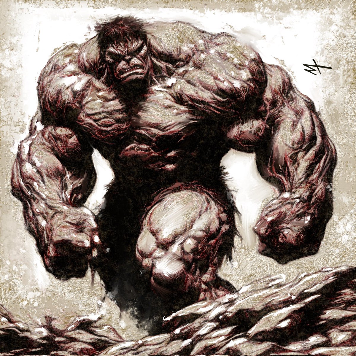 marcoturini's tweet photo. Hulk sketch study ..ine day will find. the time to draw a final version. Some art commission slots open! #Hulk #marvel #fanart #comicsontwitter #ArtistOnX #artistsontwitter https://t.co/XgmURvFPg7