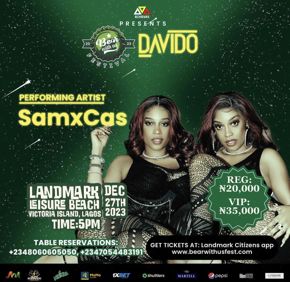 MaleekBlogger's tweet photo. @SamXCas_ will be performing live @ DAVIDO concert Watch them perform tomorrow ! Biggest show till date ⭐️❤️🔥

Venue: Landmark Leisure Beach, Victoria Island, Lagos.

Time: 5pm

*

*

*
#samxcas
#doubletrouble
#davidoconcert
#Dec27

#maleekthablogger https://t.co/QBx43FAdP0