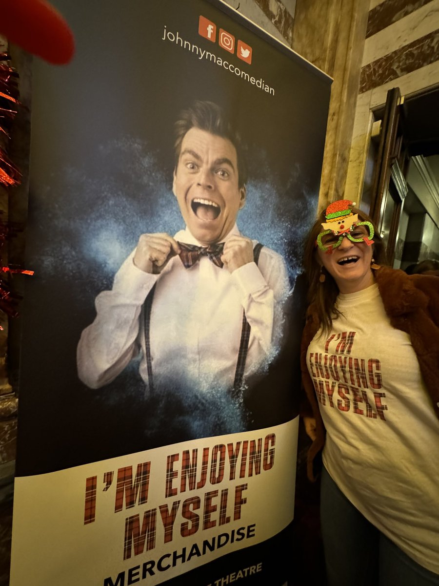 Janine__Rushton's tweet photo. You can rely on @KingsandRoyal, @meetthemacs and ElaineCSmith to bring the laughs on Boxing Day! Fab panto as always - thank you! Little sis loved the tshirt Santa brought in her stocking and dad ‘Jimmy’ ended up on stage with his pal Muddles! #familymemories https://t.co/uKem7BB9e1