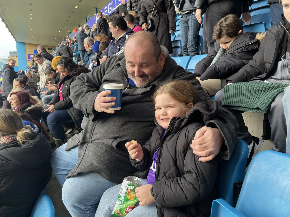 Not the result we wanted but we go again. The main thing is my little gem had a good day out as she finally got her <a href="/GlennMorris83/">Glenn morris</a> shirt and managed to find him in the Medway stand! Great family day, <a href="/TheGillsFC/">Gillingham FC</a> <a href="/HerGameToo/">Her Game Too</a> #gills