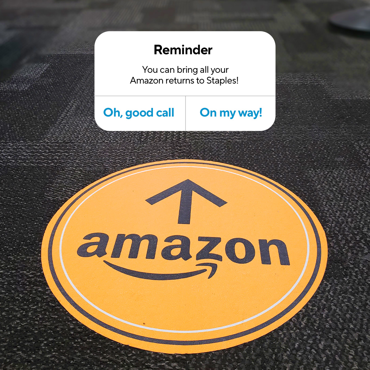 StaplesStores's tweet image. Wrong size slippers? A little too ugly sweater? If you’ve got a holiday return, take it to Staples (and don’t worry, we won’t tell the gift-er). #AmazonReturns