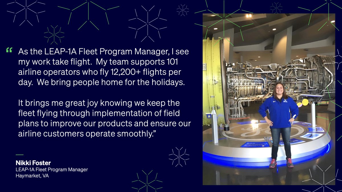 GE_Aerospace's tweet photo. We're grateful for the dedication of employees like Nikki Foster, who is helping ensure #HolidayTravel goes off without a hitch this season! ✨ https://t.co/8j3GwYiXvU
