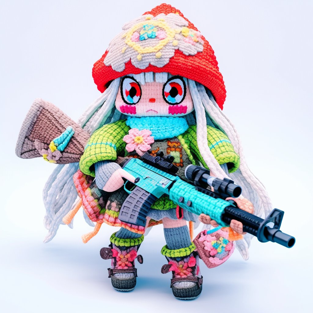 Knitkitmori's tweet photo. "๐ Introducing our NFT Collection: Woven Guardians! Each stitch tells a story of protection and luck. Dive into the threadiverse! ๐งถโจ #NFT #CryptoCrafted" https://t.co/LU2YDCNQq5