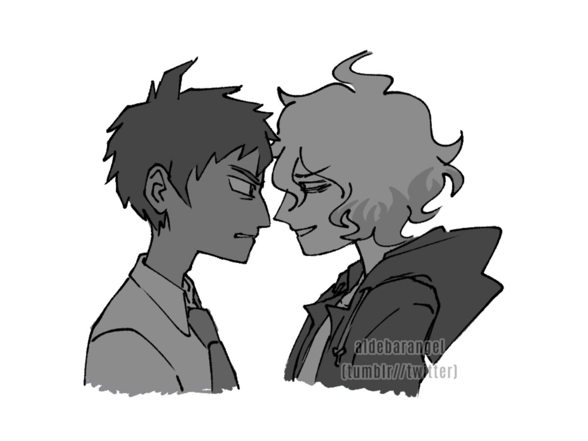 aldebarangel_'s tweet photo. drew these while listening to mcr, really set the mood tbh   #komahina #danganronpa https://t.co/lhie4MpXZj