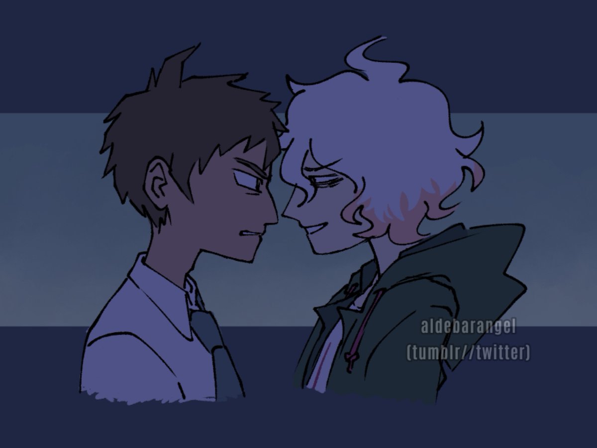 aldebarangel_'s tweet photo. drew these while listening to mcr, really set the mood tbh   #komahina #danganronpa https://t.co/lhie4MpXZj