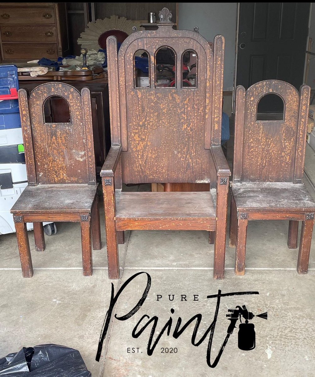 pure_paint_life's tweet photo. Shout out @BennyBsf glad u enjoying da #pyrexthrone it was our pleasure creating this dime piece for u. Never give up on urself ๐น๐น๐น 100 yr old chair we saved from a burnt down church in Buffalo Ny. https://t.co/lcZf0P7FBJ