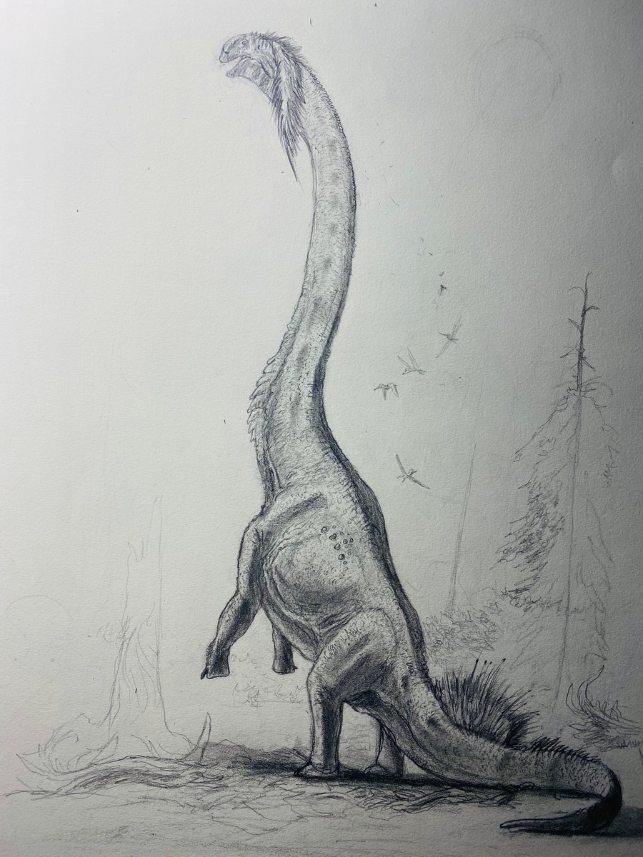 I really should make more time to actually finish my abandoned pieces Anyways, here’s the full view of a Sauropod piece that I’ve been periodically teasing since last year