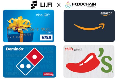 We're partnering with <a href="/FoodChainGlobal/">foodchain.global</a> to give away 100 gift cards at 20% off regular price! 📢

liveoncrypto.online/gift-cards is your one-stop shop for buying gift cards with crypto from top retailers like Amazon, Dominos, Spotify, and more.

Use the <a href="/lifiprotocol/">LI.FI</a> widget to swap any