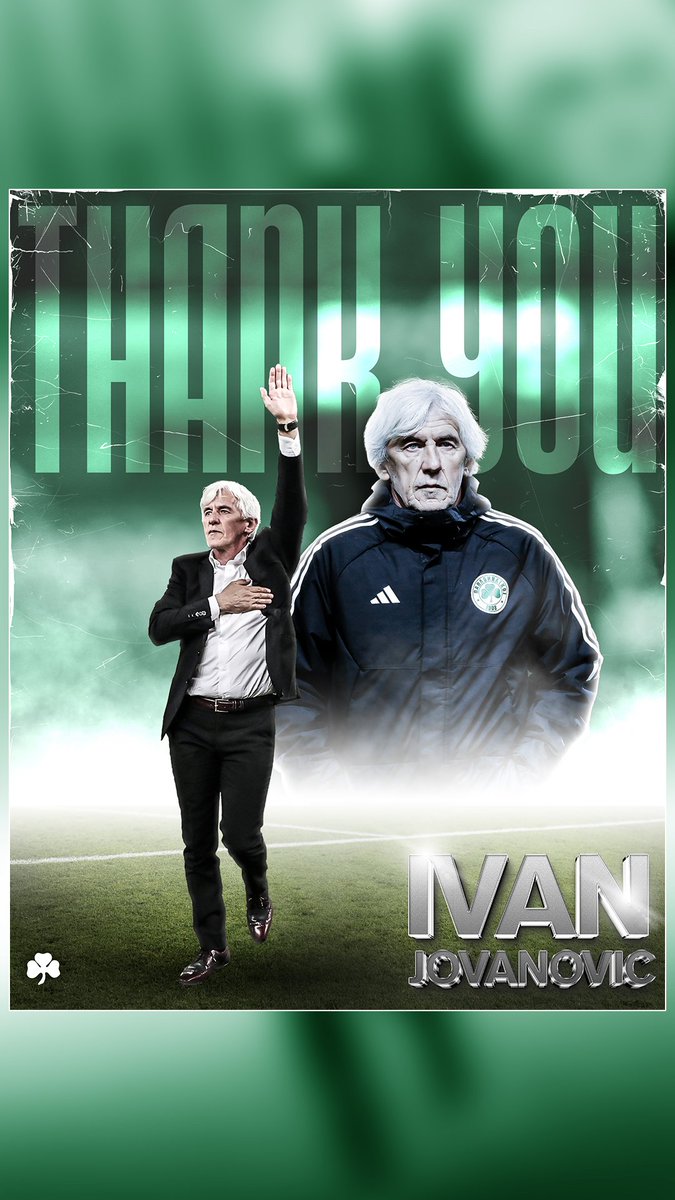 paofc_'s tweet photo. Ιβάν, σε ευχαριστούμε για όλα!
#Panathinaikos #PAOFC https://t.co/V0dVXK5n7m