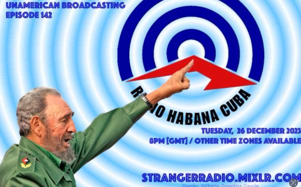 Scottish Post-Punk (@scotspostpunk) on Twitter photo Tonight at 8PM - the last episode of UNAMERICAN BROADCASTING of 2023
Using up the leftovers from the festive period with a Cuban touch* & fuelled by German lager.
On strangerradio.mixlr.com
<a href="/GCPunkNewWave/">GC's Punk & New Wave</a> <a href="/NewWaveAndPunk/">PunkAndNewWave</a> <a href="/NDB66/">Nick Belger</a> <a href="/Dub_Cadet/">dub.cadet</a>
*contains no Cuban ingredients Tonight at 8PM - the last episode of UNAMERICAN BROADCASTING of 2023
Using up the leftovers from the festive period with a Cuban touch* & fuelled by German lager.
On strangerradio.mixlr.com
<a href="/GCPunkNewWave/">GC's Punk & New Wave</a> <a href="/NewWaveAndPunk/">PunkAndNewWave</a> <a href="/NDB66/">Nick Belger</a> <a href="/Dub_Cadet/">dub.cadet</a>
*contains no Cuban ingredients
