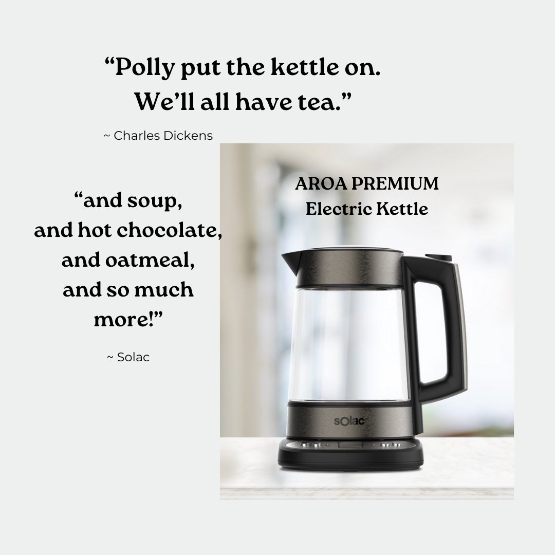 SolacUsa's tweet photo. Tea and so much more! #ElectricKettle #WhatWeDoWeDoWell #solac #tea #soup #hotchocolate #kettle https://t.co/Ju6TB98D2Z