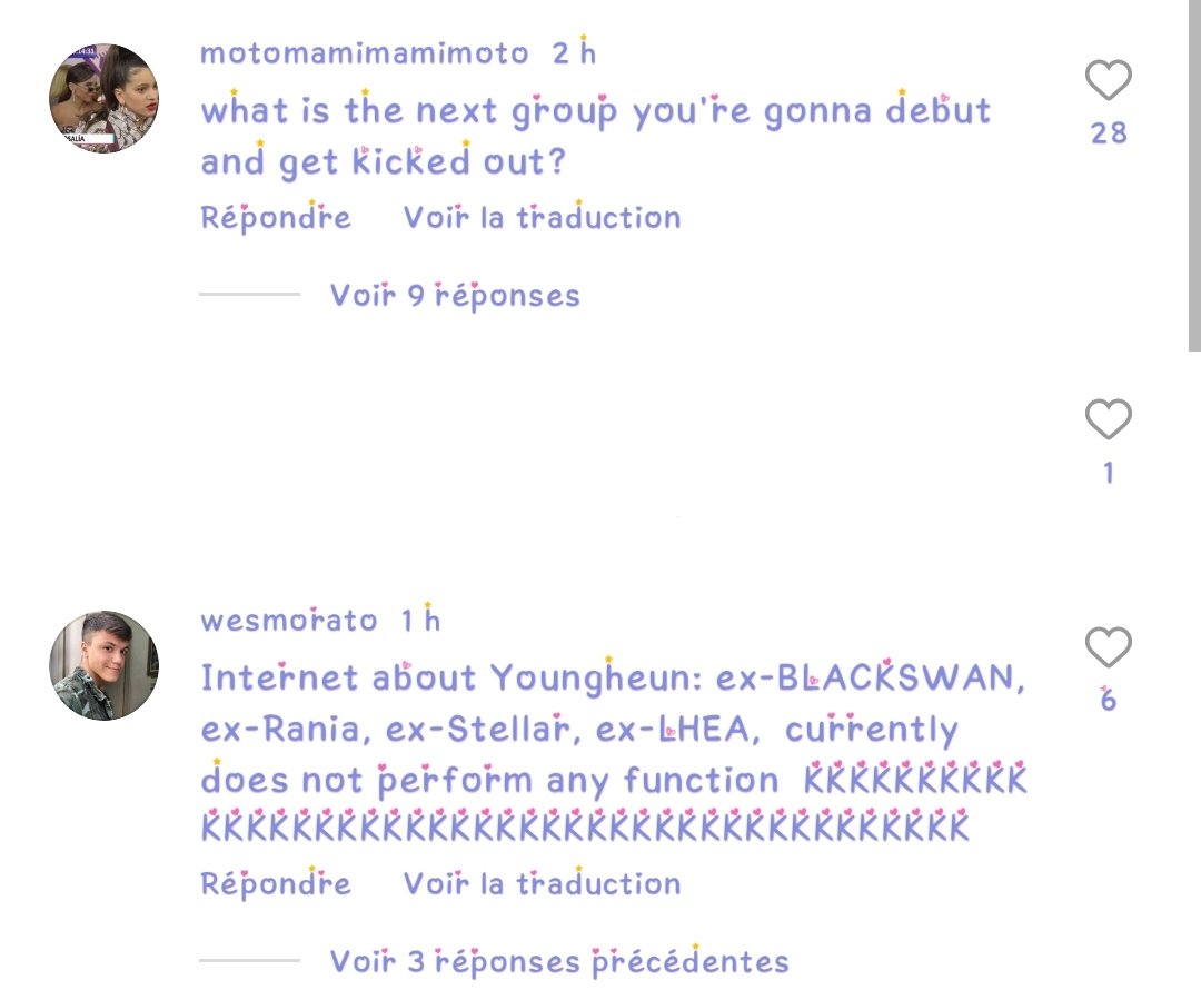 Luminaforeverrr's tweet photo. It kept coming in most recent post all that because they felt offended after Youngheun started defending herself.
#JusticeForBlackswan #JusticeForFatou #DR_Protect_BLACKSWAN
#DR_Protect_Blackswan #Blackswan @BLACKSWAN_STAFF @blackswan_drent https://t.co/CTBhDy761x