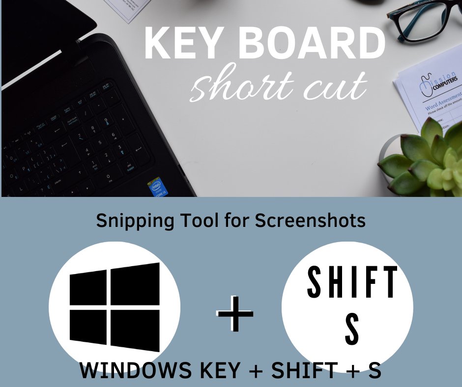 Need to make notes or create instructions, use the snipping tool with the Windows Key + Shift + S
#KeyboardShortcut