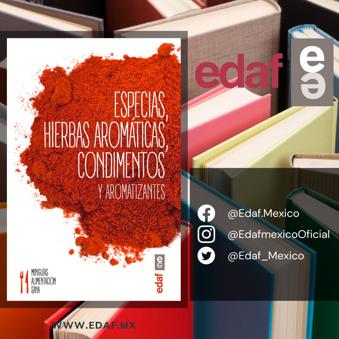 EDAF_MEXICO's tweet image. Este libro te ayuda a elegir y cocinar con las especias que convienen en función de tus necesidades y las de tu familia.

Más Información
Tel: 2222111387

#edaf #edafmexico #lectura #LecturaRecomendada #puebla #especias #especiascrespi #especiasmarket #especiasmarroqui