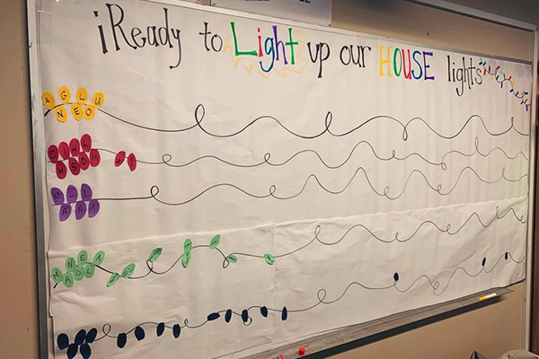 Megan, a fifth grade math teacher in Ohio, is engaging students in their #iReady Personalized Instruction with this fun challenge. Students earn a light bulb for each lesson completed with a score of 80 percent or higher. 

💡 Take a look: bit.ly/3GMa2jb