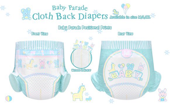 LittleforBig's tweet photo. “Littleforbig Baby Parade Diapers” released on https://t.co/Go6WQpfba9 &amp; Amazon 💚🐻🩵🦒💝🐰💚 Our 1st Cloth Back Diapers also feature a wetness indicator &amp; a positional print design 💚🐻🩵🦒💝🐰💚 Size M-XL
.
#littleforbig #abdlcommunity #abdlbaby #adultbabydiaperlover https://t.co/9f2xmCg2kd