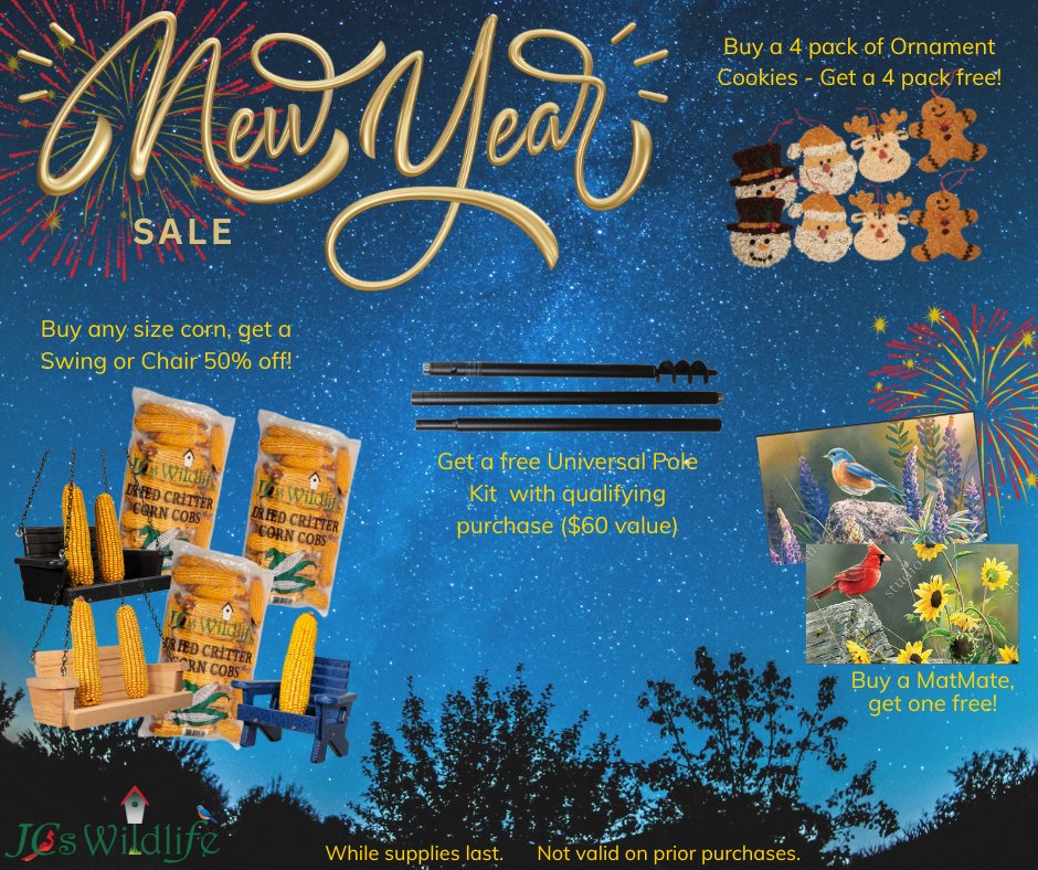 JCsWildlife's tweet photo. Be sure to check out our New Years sales before it flies away! https://t.co/02cUXFpLaB https://t.co/iVofBxZ8J7