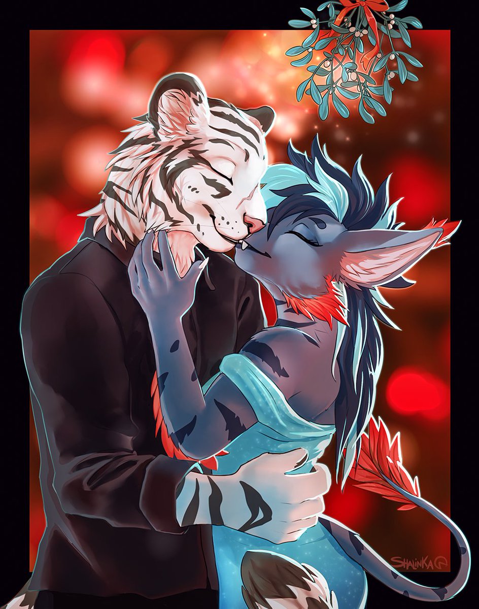 ✨🎁 Have a nice holiday season ! 🎁✨ Hope you're with your loved ones or having a nice end of the year :3 Here something I did for Toumaï as Xmas gift for his Girlfriend Nahla ! Kissy kissy  💖