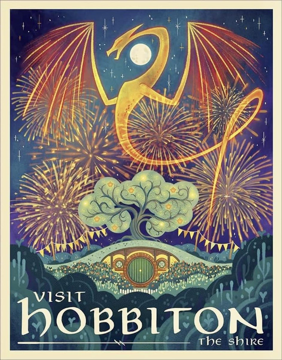 Tours of Tolkien’s Middle Earth 🌍 

Visit Hobbiton at autumn!

🎨 Beverly Arce