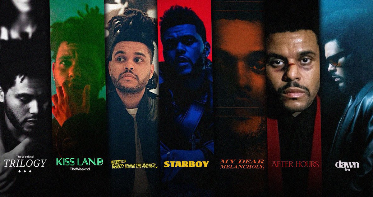 The Weeknd TRILOGY/KISS LAND/STARBOY等4枚 Chapter I — Trilogy (2012) Chapter Il — Kiss Land (2013) Chapter