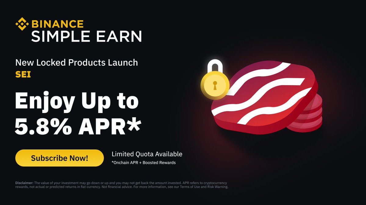 binance's tweet photo. #Binance adds $SEI on Simple Earn Locked Products.

Find out more ➡️ https://t.co/c3xR2jnm1O https://t.co/R8NOnZQ0TX
