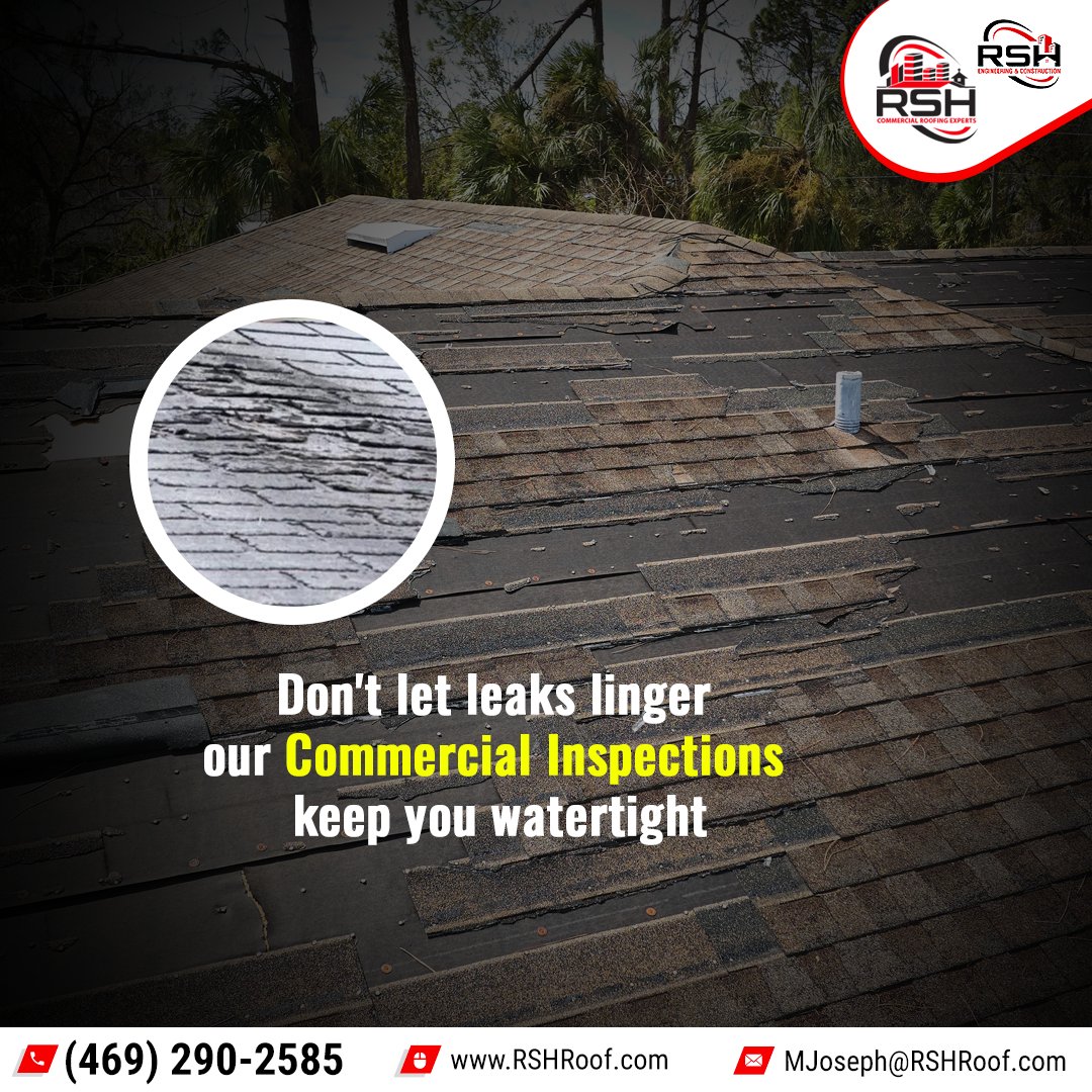 ExpertsRsh's tweet image. Say goodbye to leaks for good! Keep your space watertight with our thorough commercial inspections. Schedule your appointment today at #RSHRoofing and secure your property's protection.

Schedule an appointment today👉: rshroof.com

#roofingleaks #roofingproblems