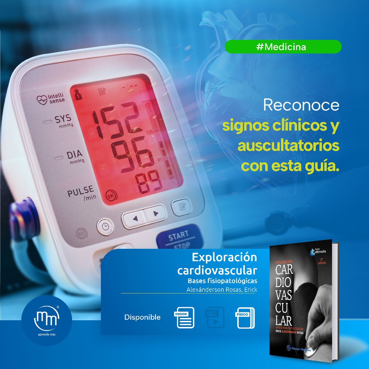 Aprende todo lo necesario de la semiología y la exploración física general y cardiovascular con este libro imperdible: "Exploración cardiovascular. Bases fisiopatológicas".

Encuéntralo en: tinyurl.com/yptn5yjt

#manualmoderno #psicologia #libros #librosrecomendados #medicina