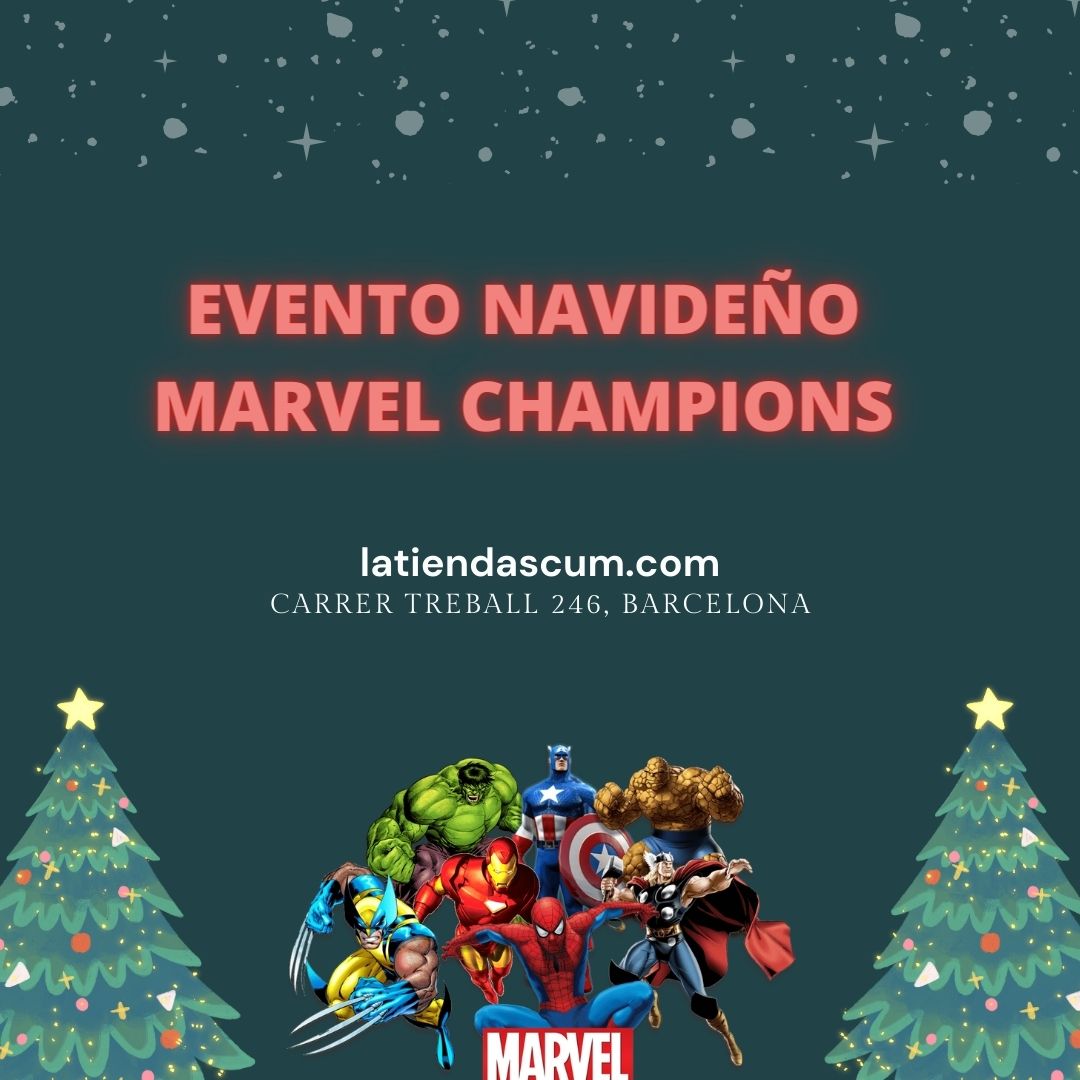 ¡Celebra la Navidad en La Tienda Scum!
📅 Fecha: 30/12
⌚ Horario: 10:00 - 14:00h
👥 Equipos de 2-3 personas
💰 Inscripción: 8€ (bebida incluida)
¡4 horas llenas de emoción, premios y sorteos! 
Email a latiendascum@gmail.com #MarvelChampions #EventoNavideño #JuegosDeMesa