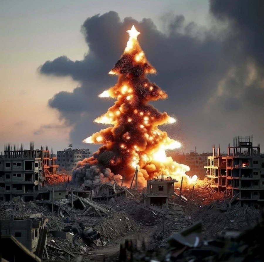 Mojtaba14849543's tweet photo. ♦️‌کریسمس آمریکایی_اسرائیلی در غزه!

#Gaza_Genocide
#طوفان_الأقصی
#palestine
#غزة
#Gaza
#ThePromisedSaviour https://t.co/ffFORoirLw