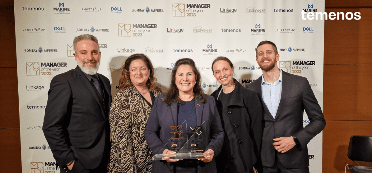 HaroldECarrasco's tweet photo. Congratulations to Kalliopi Chioti, @Temenos Chief Marketing and #ESG Officer, for being selected as ESG Manager of the Year 2023! She was also recognized under the Special Awards Categories as International Manager of the Year 2023. 

The Manager of the Year Awards, held … https://t.co/geycDHIDrF