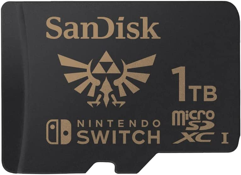 NINTENSHIELD's tweet photo. SanDisk(샌디스크)
'젤다의 전설 티어스 오브 더 킹덤'
하이랄 문양 디자인
1TB 용량 마이크로 SDXC 카드 
(실제 표시 용량 953GB)

미국 아마존 amazon
특가 할인 판매

1TB 젤다의 전설
$149.99 → $89.99 (40% 할인) + 배송비
▷상품 페이지
https://t.co/9P65vuDMaX

512GB 동물의 숲
 US$129.99 → $55.71 (57% 할인) + 배송비
▷상품 페이지
https://t.co/SoHOdX1sxH

* 읽기 최대 100MB/s 쓰기 최대 90MB/s
닌텐도 권장 읽기 속도(60~95MB/s) 만족하지만 시중 다른 제품보다 다소 속도 느린 편

구입 전 판매자 정보
https://t.co/c3NgzSQFPy 혹은 Amazon Export Sales LLC 확인

▷자세한 사양 제조사 공식 홈페이지 참조
https://t.co/I4f3EMGf60